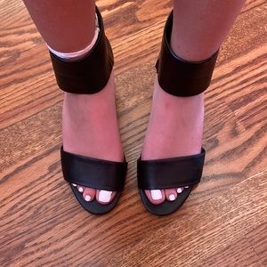 David Aaron black wedge heels size 6.5